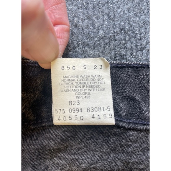 Vintage Levis 550 Jeans Mens 36x32 (32x30 Actual) Black Taper Leg Y2K ORANGE TAB - Picture 9 of 13